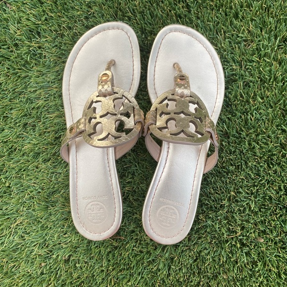 Tory Burch Miller Leather Sandal - Picture 1 of 7